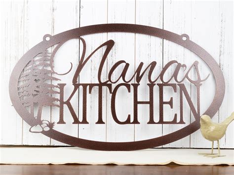 personalized hanging metal signs with bracket decorative kitchen|decorative metal sign hangers.